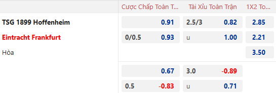 Nhận định, soi kèo Hoffenheim vs Eintracht Frankfurt, 21h30 ngày 26/1: Tin vào chủ nhà - Ảnh 1