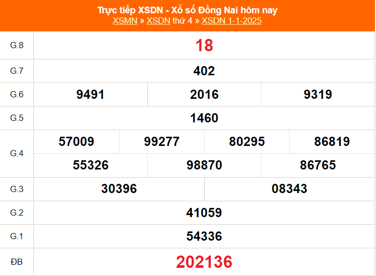 XSDN 1/1 - Kết quả xổ số Đồng Nai hôm nay 1/1/2025 - Trực tiếp XSDN ngày 1 tháng 1 - Ảnh 1.